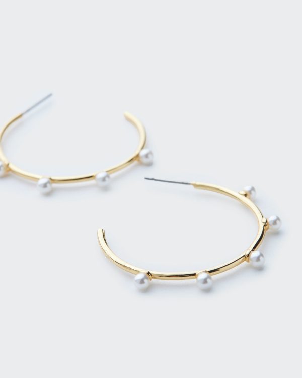 Tiny Pearl Hoops